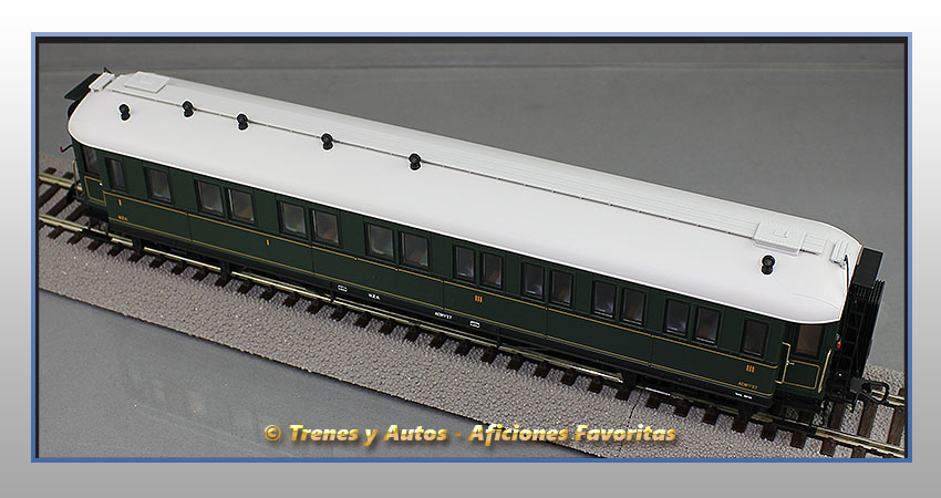 Coche pasajeros verderón Serie 301/344 ACW-37 1ª y 3ª Clase - MZA